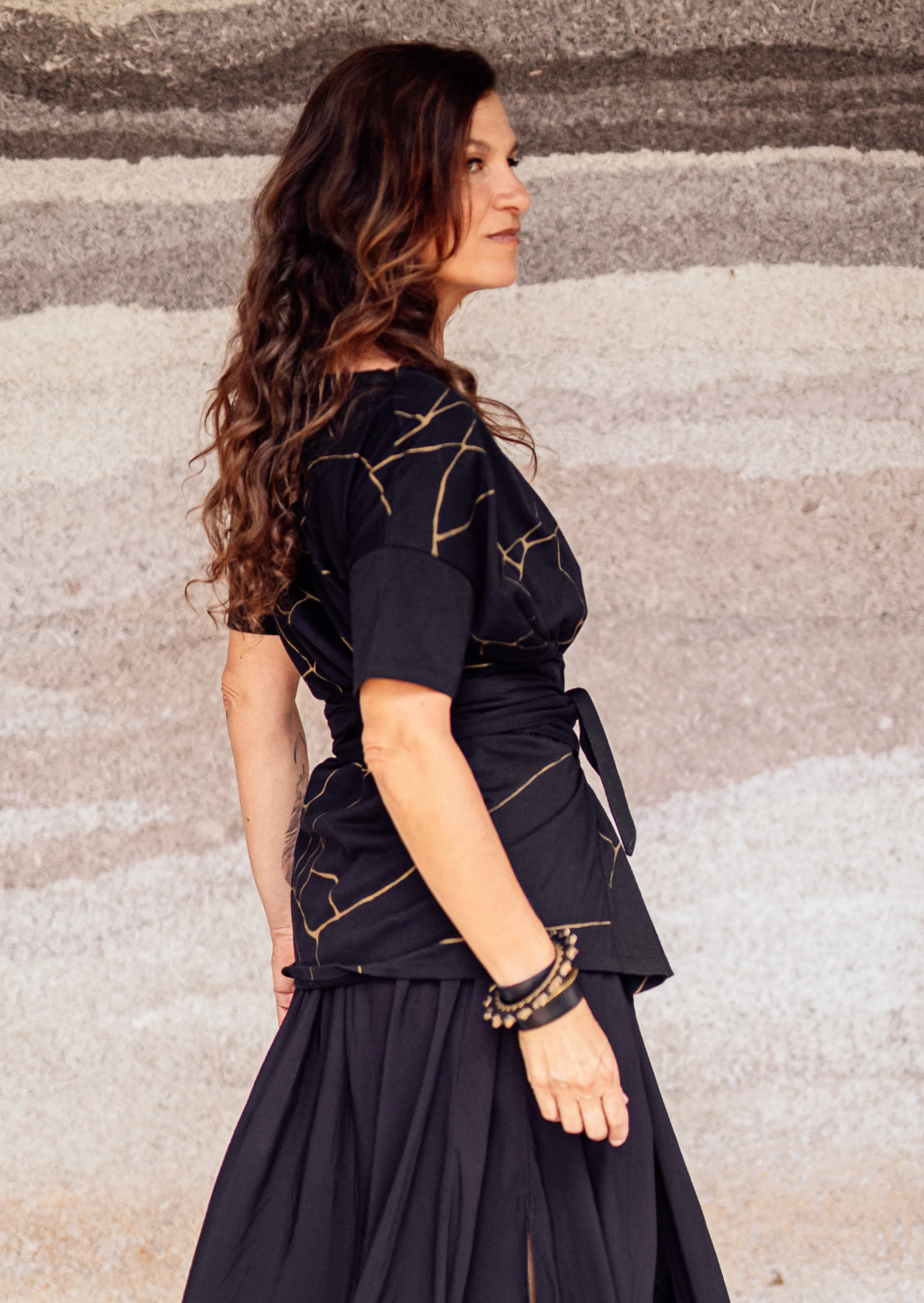 Nami wrap tee Kintsugi