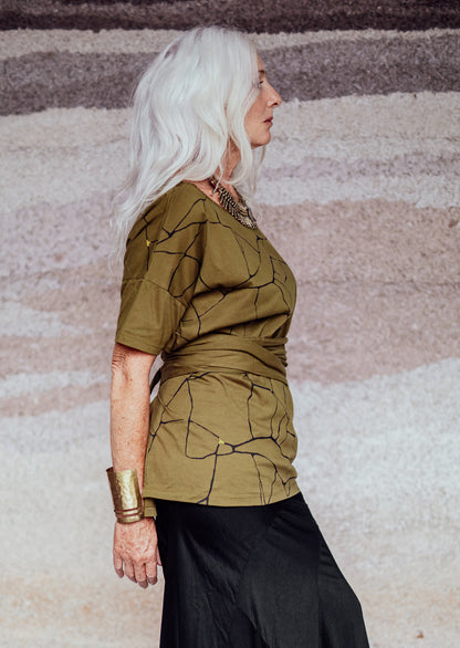 Nami wrap tee Kintsugi