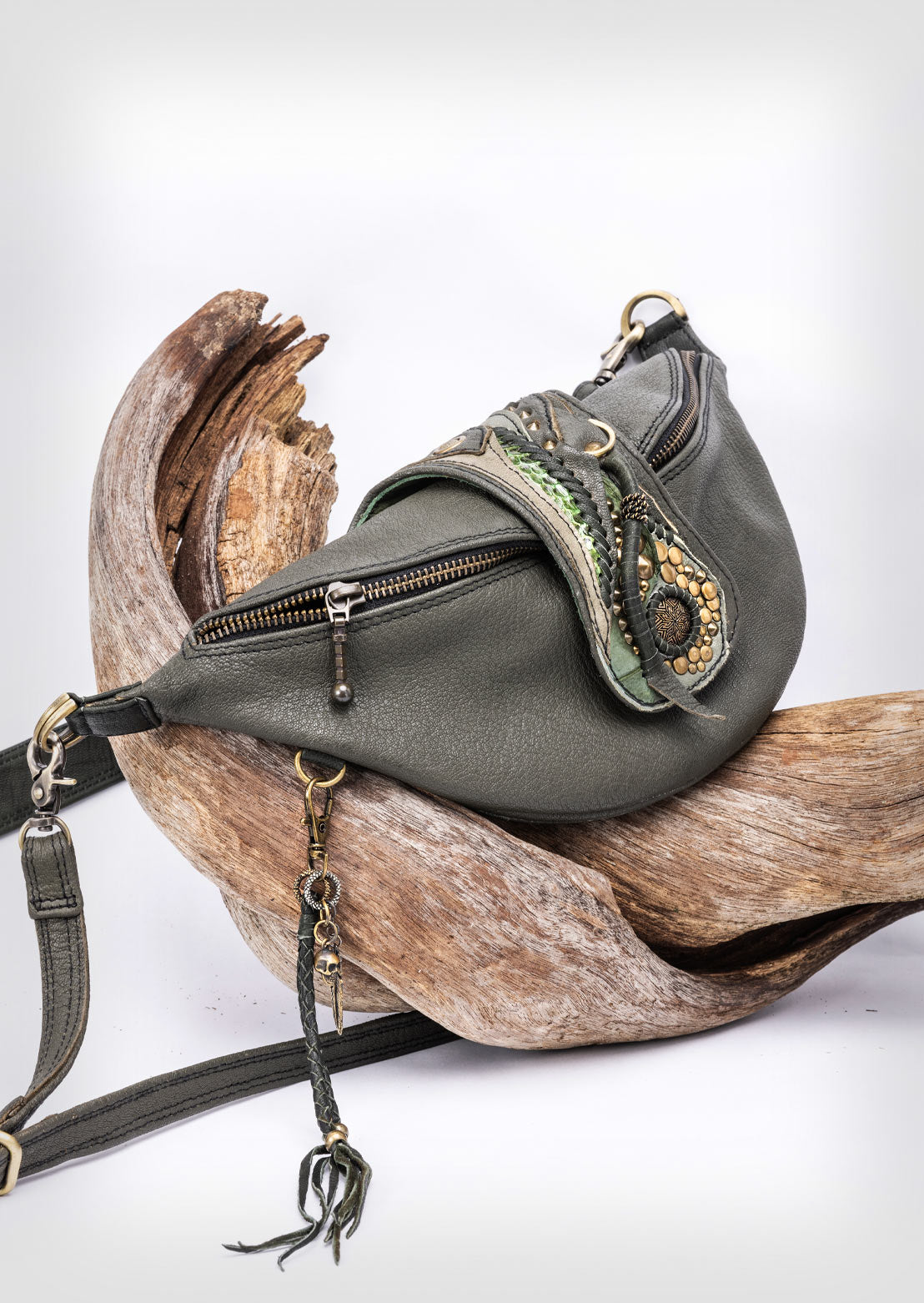 Handmade leather bum bag – Fairy Floss