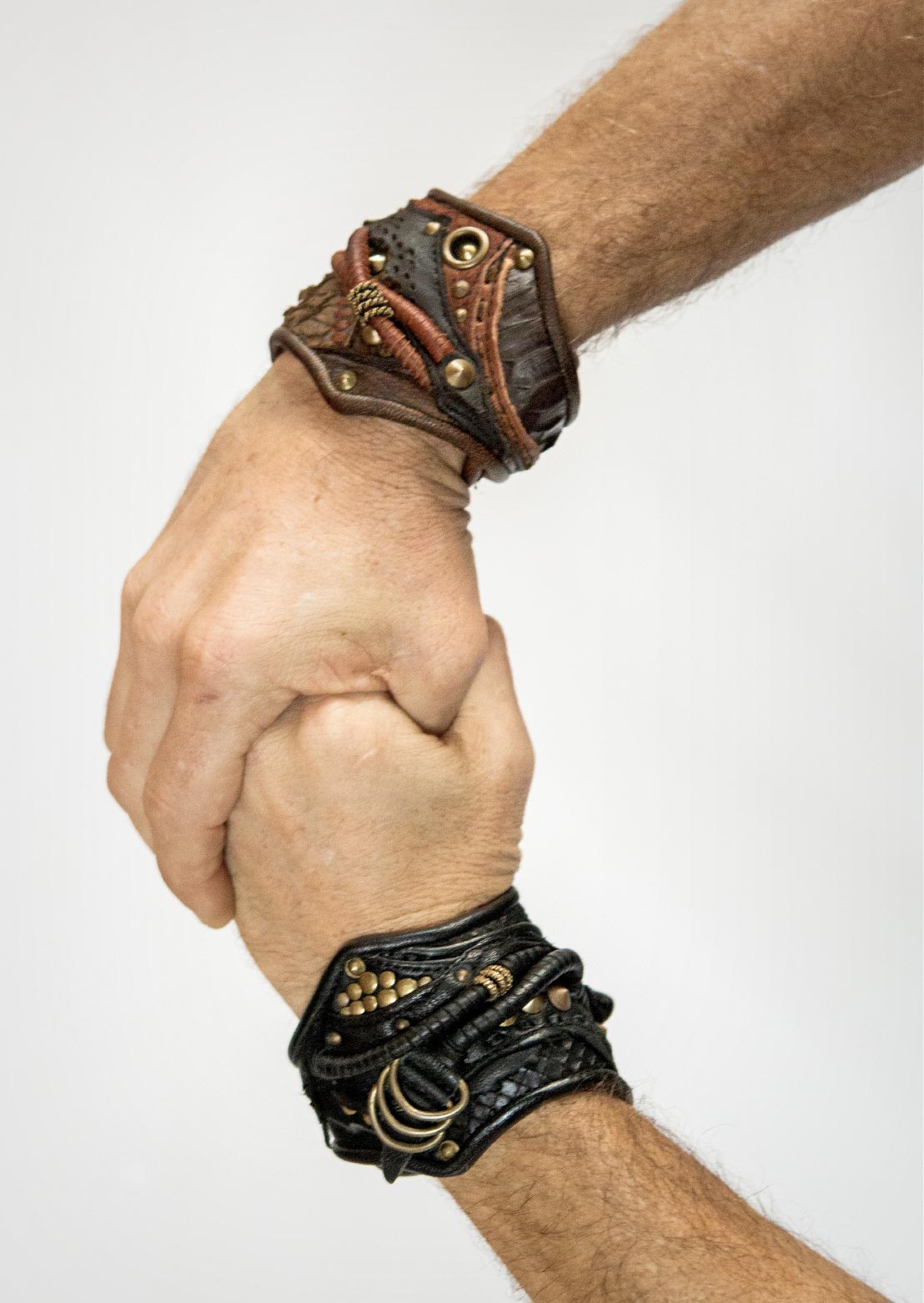 Load image into Gallery viewer, Hand made leather arm bands
