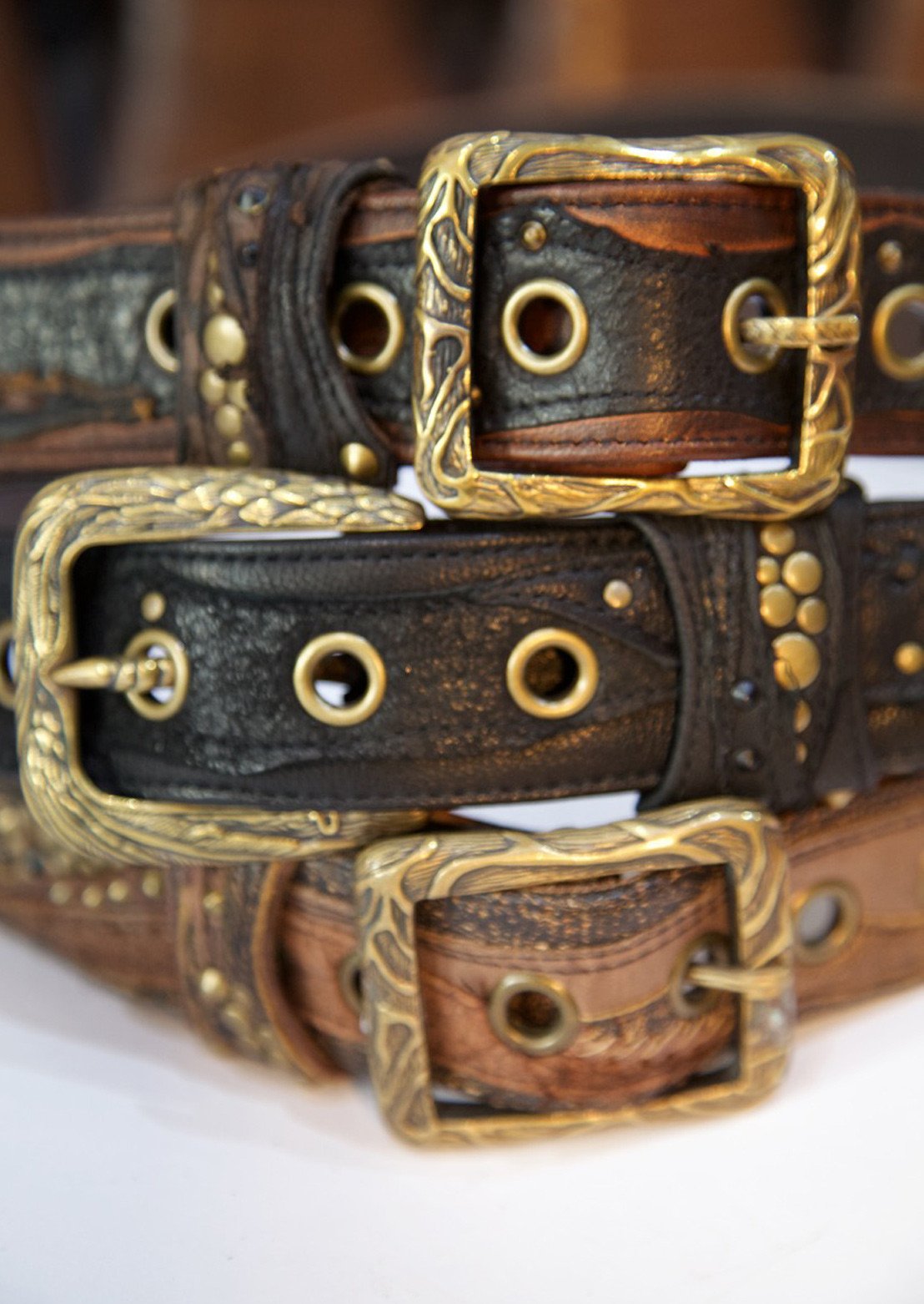 Hand made leather belt