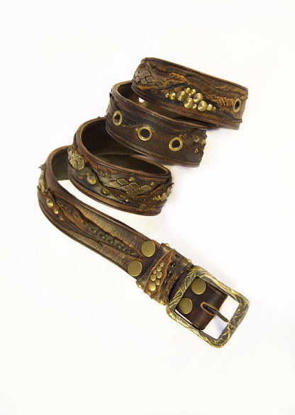 Hand made leather belt