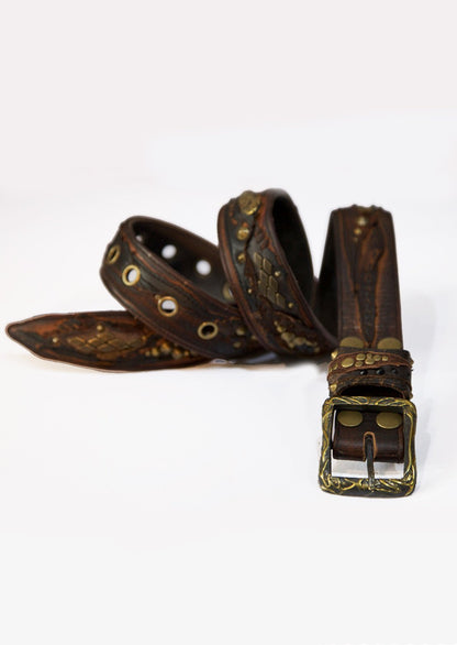 Hand made leather belt