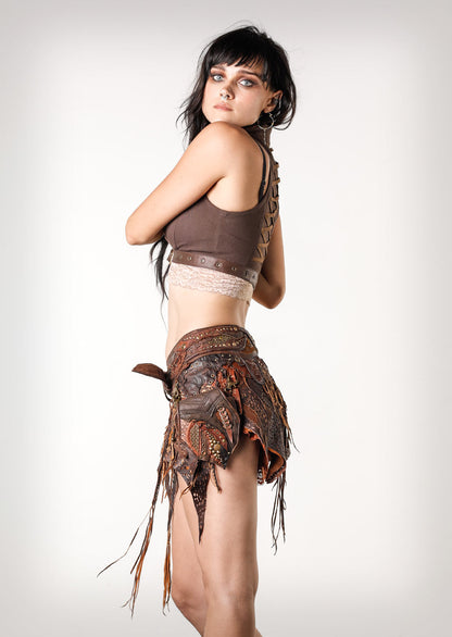 Hand made leather skirt