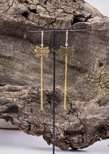 Vertebrae earrings